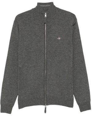GANT Zip-Up Cardigan - Grey