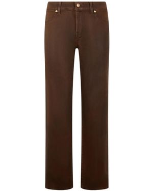 7 For All Mankind Calie Straight Jeans - Brown