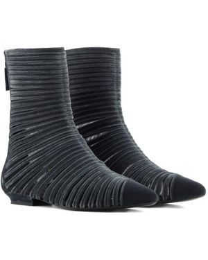 Giorgio Armani Zip-Fastening Ankle Boots - Blue