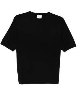 Alysi Girocollo T-Shirt Met Korte Mouwen - Zwart