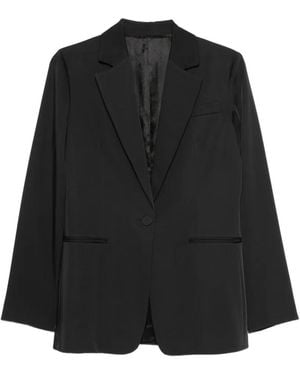 PT Torino Single-Breasted Notch-Lapel Blazer - Black