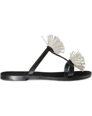 PUCCI Embroidered Slides - Black