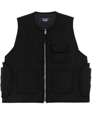 Comme des Garçons Gilet Matelassé À Poches - Noir