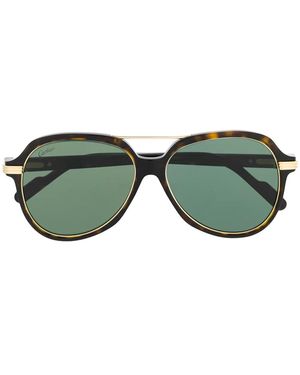Cartier C Décor サングラス - ブラウン