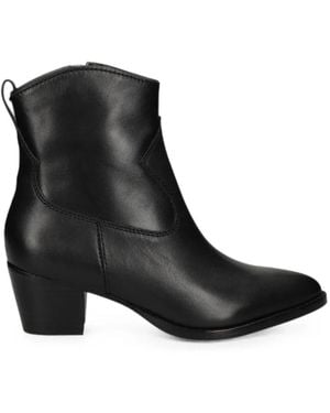 Ralph Lauren Harpher Pointed-Toe Panelled Ankle Boots - Black