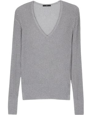 SAPIO Metallic-Threading Sweater - Grey
