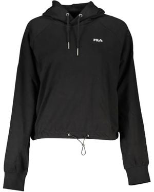 Fila Baalberge Cropped Drawstring Hoodie - Black