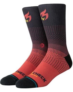 Stance X Nba Miami Heat Check Socks - Red