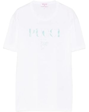 PUCCI Logo Cotton T-Shirt - White
