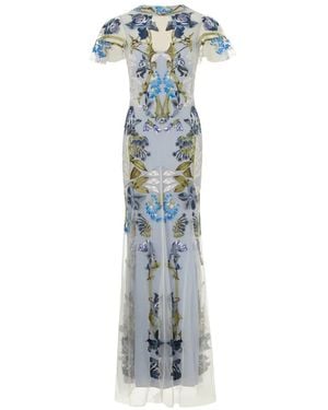 Temperley London Lucille Embroidered Dress - Blue