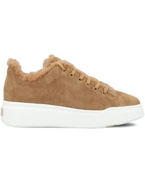 Max Mara Suede-leather Sneakers - ブラウン
