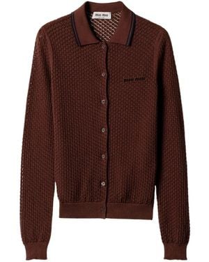 Miu Miu Cardigan aus Baumwolle - Braun