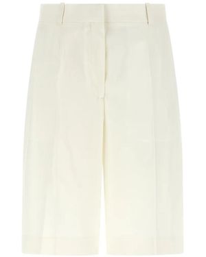 TOTEME Pantalones Cortos De Vestir Con Pinzas - Blanco
