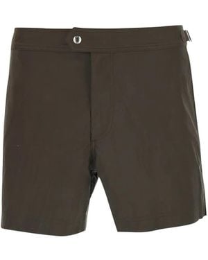 Tom Ford Micro Compact Buckle-Detail Swim Shorts - Grey