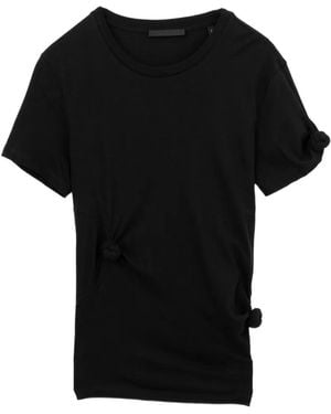 Helmut Lang T-Shirt À Détail Noué - Noir