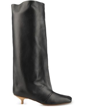 Vicini Stiefel Mit Eckiger Kappe - Schwarz