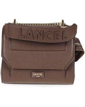 Lancel S Ninon Logo-Embossed Shoulder Bag - Brown