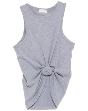 Magda Butrym Rosette-Detail Tank Top - Grey