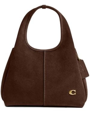 COACH 23 Lana Suede Shoulder Bag - Brown