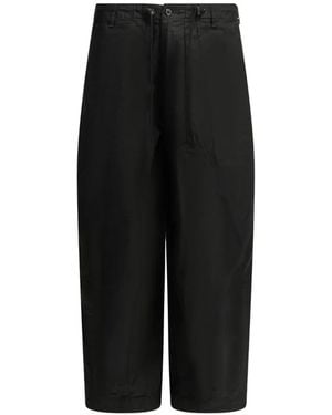 Needles Fatigue Drawstring-Detail Cotton Parachute Pants - Black