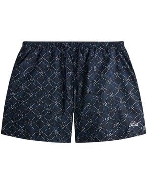 Kith Short De Bain À Coutures Géométriques - Blue