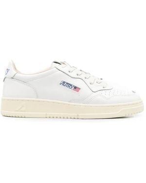 Autry Medalist Leather Trainers - White