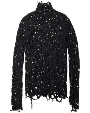 Julius Destroyed Jumper - Black