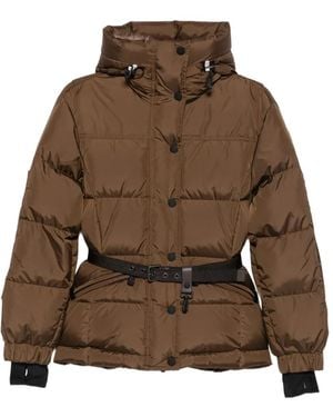 Moncler Kapuzenjacke Mit Gürtel - Braun