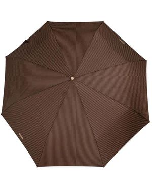 Moschino Parapluie À Fines Rayures - Marron