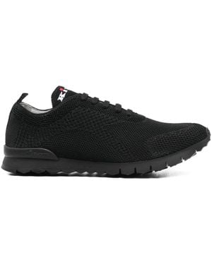 Kiton Knitted Lace-Up Trainers - Black