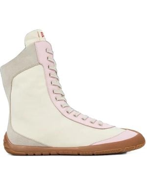 Camper Peu Path+ Paneled High-Top Sneakers - Natural
