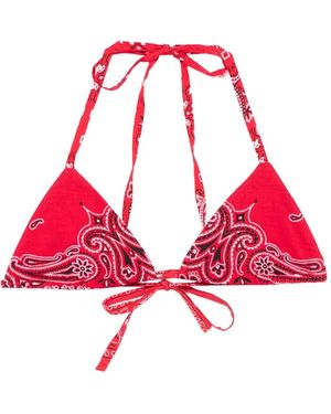 RE/DONE Top Con Estampado De Cachemira - Rojo