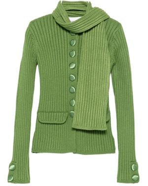 House Of Sunny Buttoned Flap-Pocket Cardigan - Green