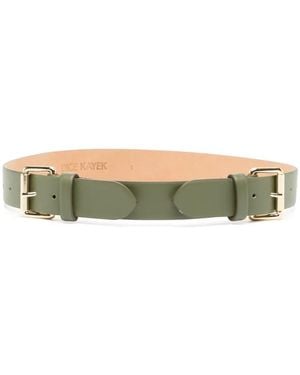 Dice Kayek Leather Belt - Metallic