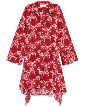 Lanvin Printed Midi Dress - Red