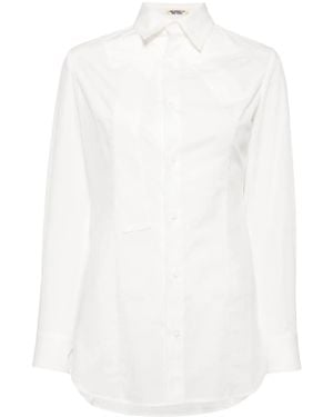 Yohji Yamamoto Bow-Detail Cotton Shirt - White