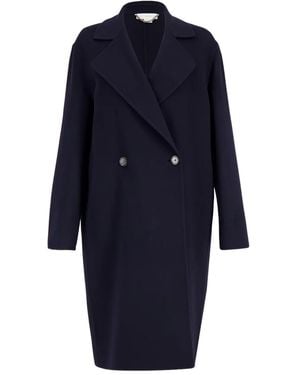 Stella McCartney Double-Breasted Wool Coat - Blue