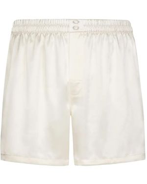 Dolce & Gabbana Silk Shorts - Natural