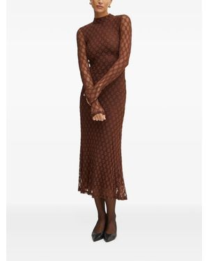 Bardot Kleid Mit Spitze - Braun