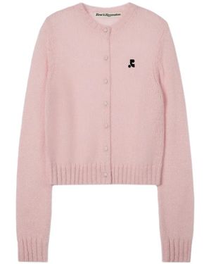 Rest&Recreation Cardigan À Logo Brodé - Rose