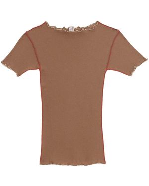 Baserange Vein Tシャツ - ブラウン