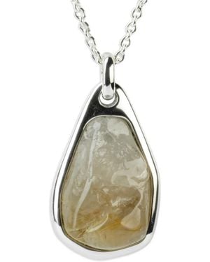 Parts Of 4 Sterling Halos Rutilated Quartz Necklace - Metallic
