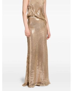 Elie Saab Sequin-Embellished Maxi Skirt - Natural