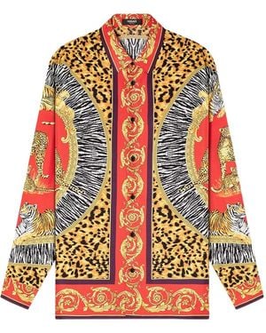 Versace Wild Cats Silk Shirt - Mehrfarbig