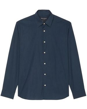 Marc O' Polo Striped Button-Up Shirt - Blue
