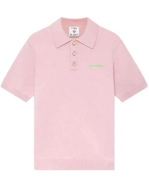 CASABLANCA Poloshirt mit Logo - Pink