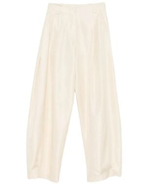 The Row Karoline Pleated Wide-Leg Trousers - White
