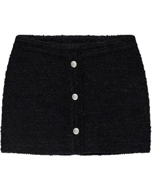 MISBHV Falda corta de bouclé - Negro