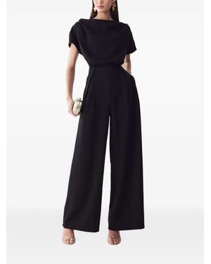 BWLDR Draped Wide-Leg Jumpsuit - Blue