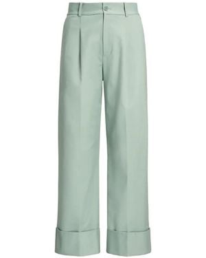 Ralph Lauren Pleated Turn-Up Trousers - Green